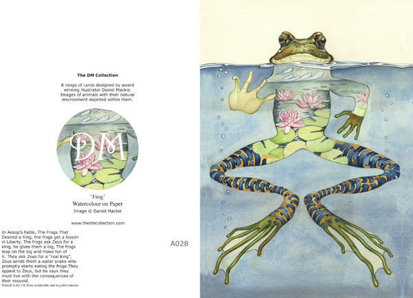 Daniel Mackie Collection cards - frog - Sartorial Boutique and Gifts