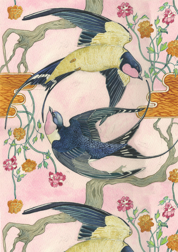 Daniel Mackie Collection cards - Swallows - Sartorial Boutique and Gifts