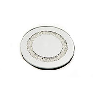 10cm round crystal candle plate or coaster