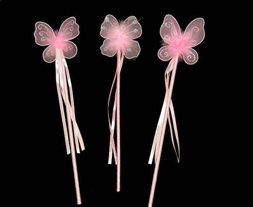 Pink Butterfly Fairy wand