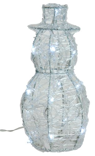Battery operated LED snowman 25cm