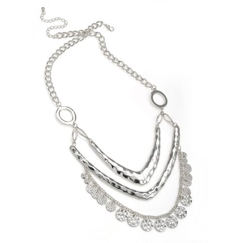 3 row silver coloured necklace - Sartorial Boutique and Gifts