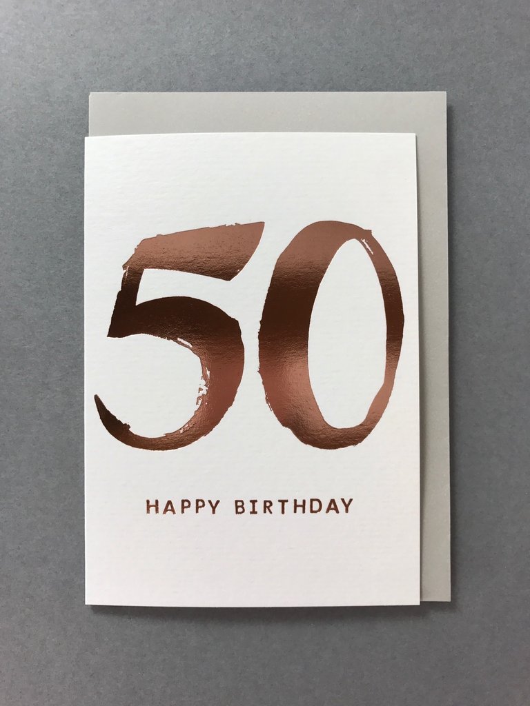 Kate Guest greeting cards - Birthday Age 50 - Sartorial Boutique and Gifts