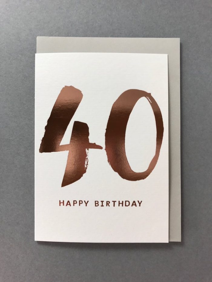 Kate Guest greeting cards - Birthday Age 40 - Sartorial Boutique and Gifts