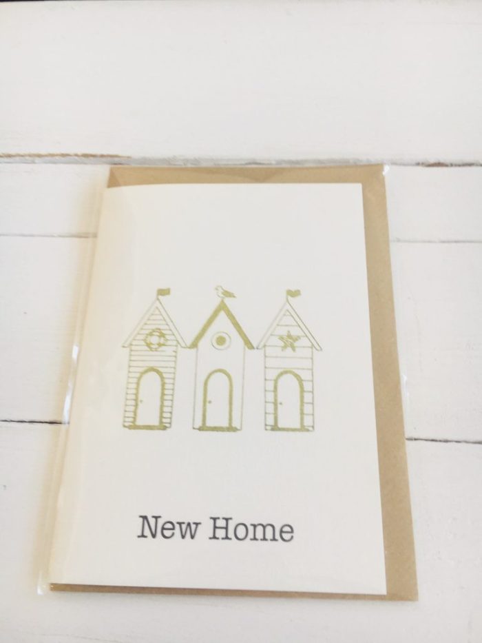 New Home card - green terraced houses - Sartorial Boutique and Gifts