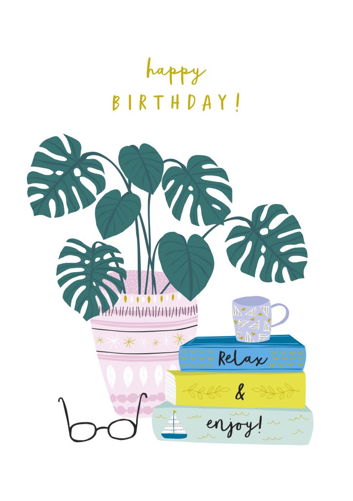 Jessica Hogarth - happy birthday relax and enjoy card - sartorial boutique and gifts
