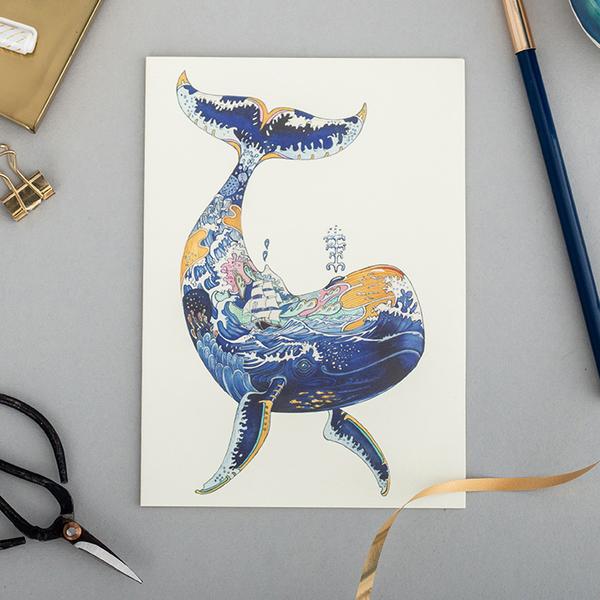 Daniel Mackie collection whale card - Sartorial Boutique and Gifts