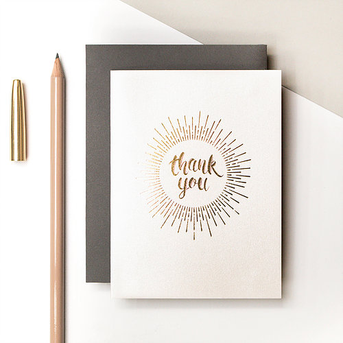 Metallic gold foil text "Thank You" card - Coulson Macleod - Sartorial Boutique and Gifts